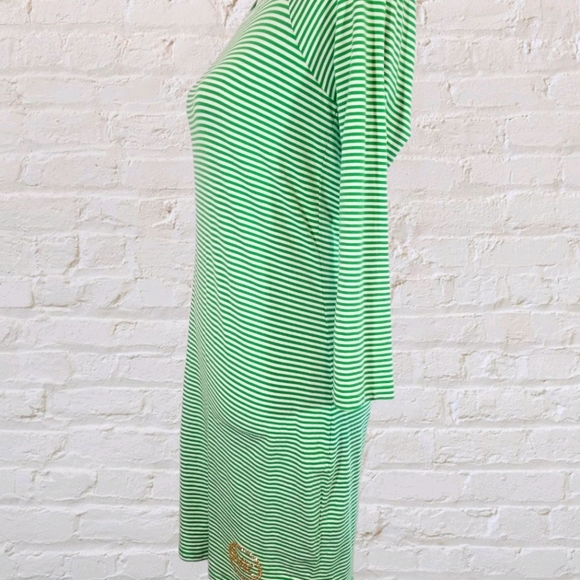 Michael Kors Striped Green Fitted Dress. XS - Picture 4 of 11